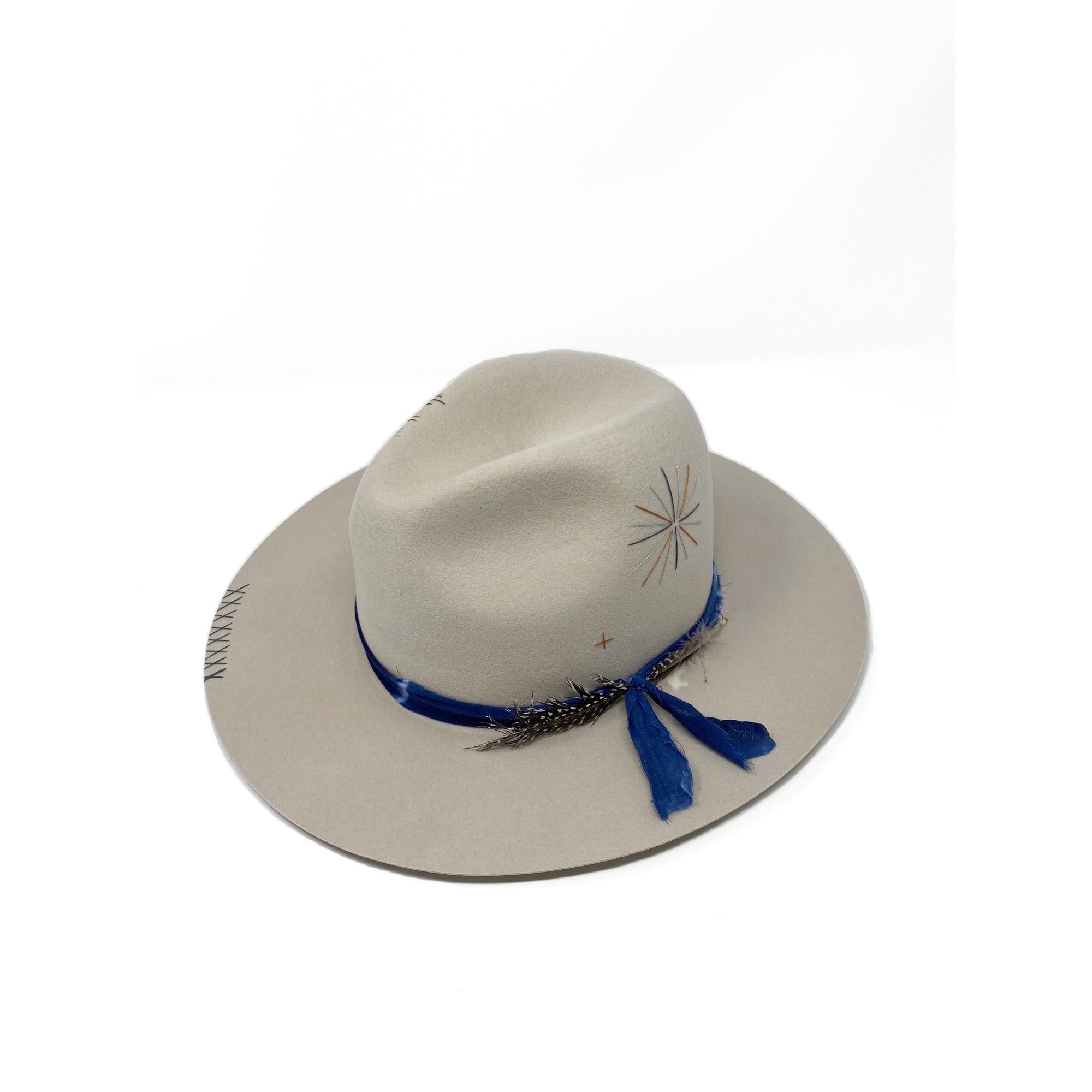 BROOKLYN Off White Embellished w/Shibori Wrap