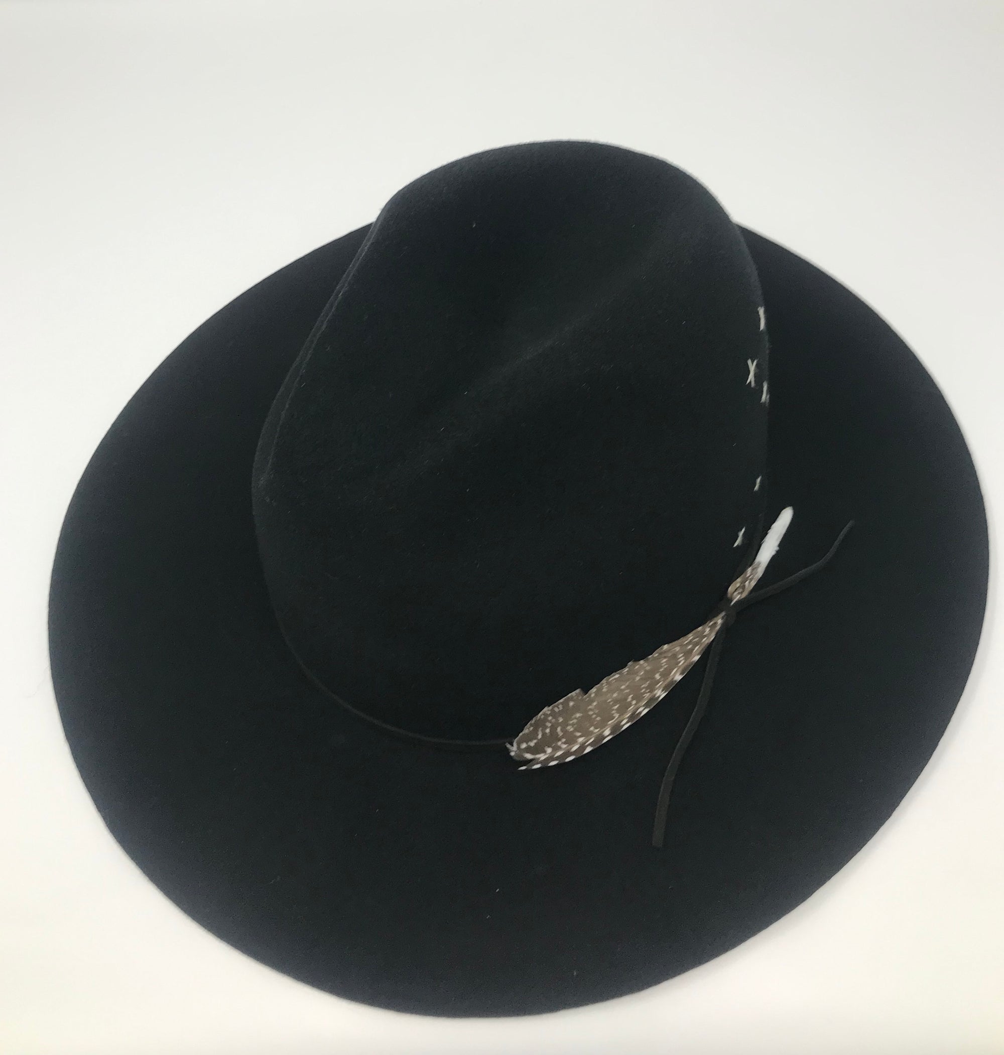 BROOKLYN FEDORA BLACK w/ EMBROIDERY