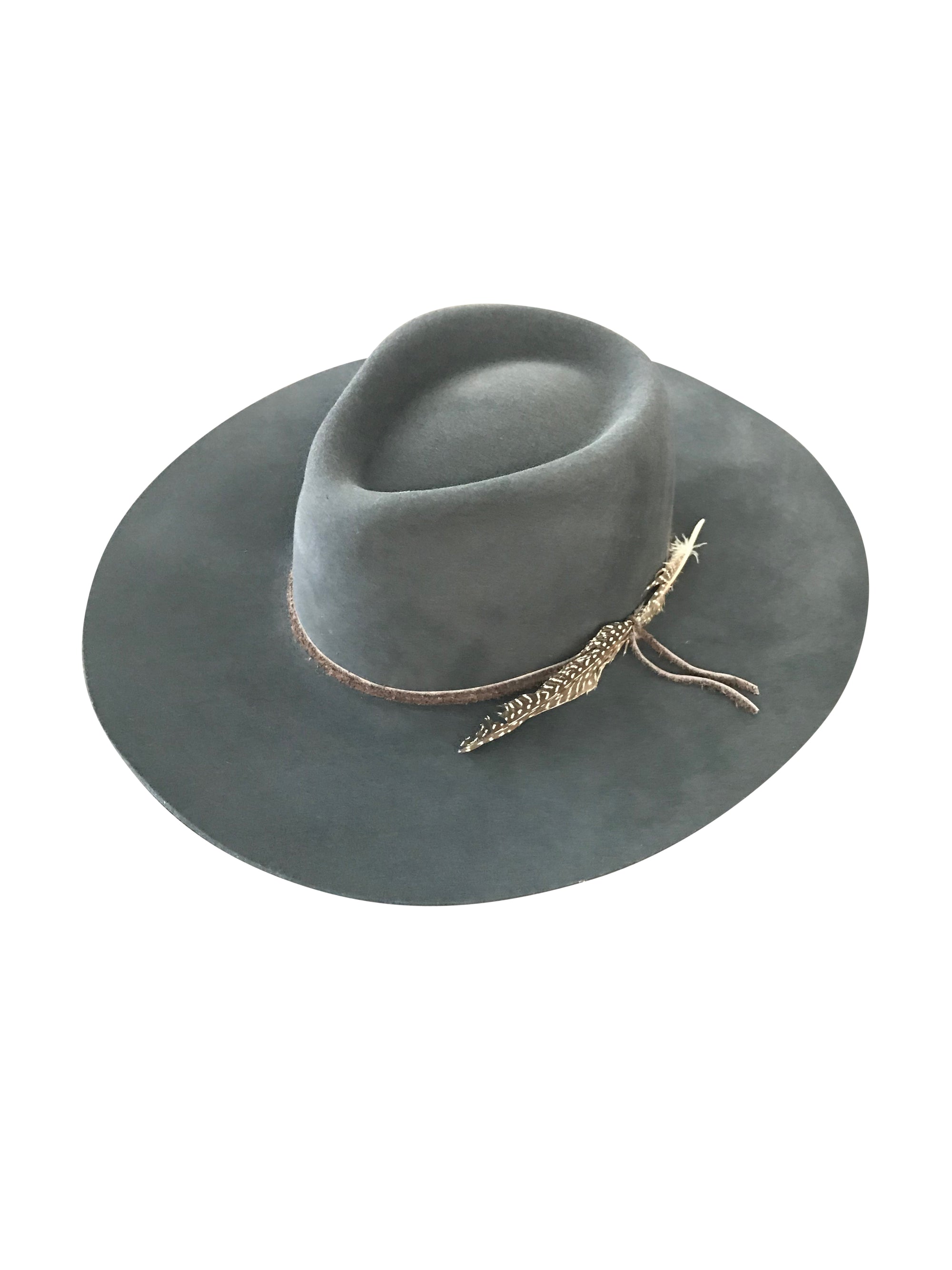 MONTANA FELT FEDORA WASHED BLACK