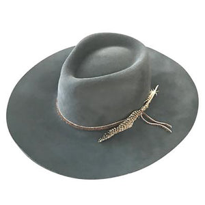 Montana Felt Fedora in Washed Black by Lovely Bird